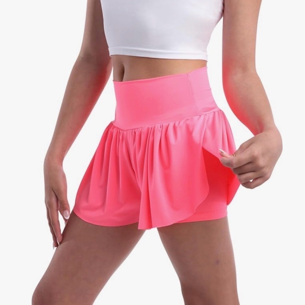 Sweet Hearts Blue Flowy Skort | Women’s Small High Waist Lounge| Dance | Tennis - Picture 10 of 10